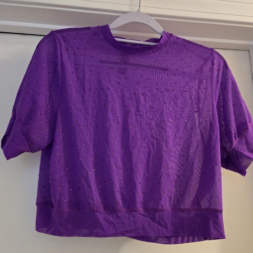 Skims rhinestone mesh top